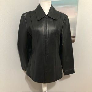 WORTHINGTON Black Women’s Leather Jacket Size S